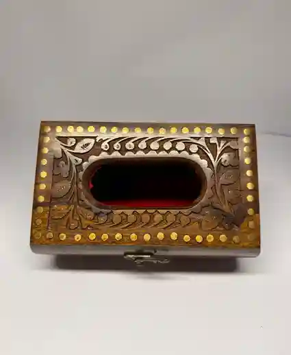 Tissue Box Bras Wooden