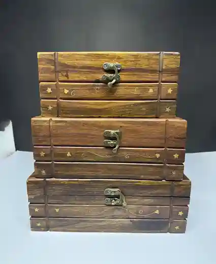 Wooden Hand Carving Jewelry Box