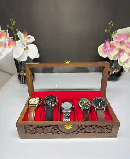 Wooden Curving Watches Box